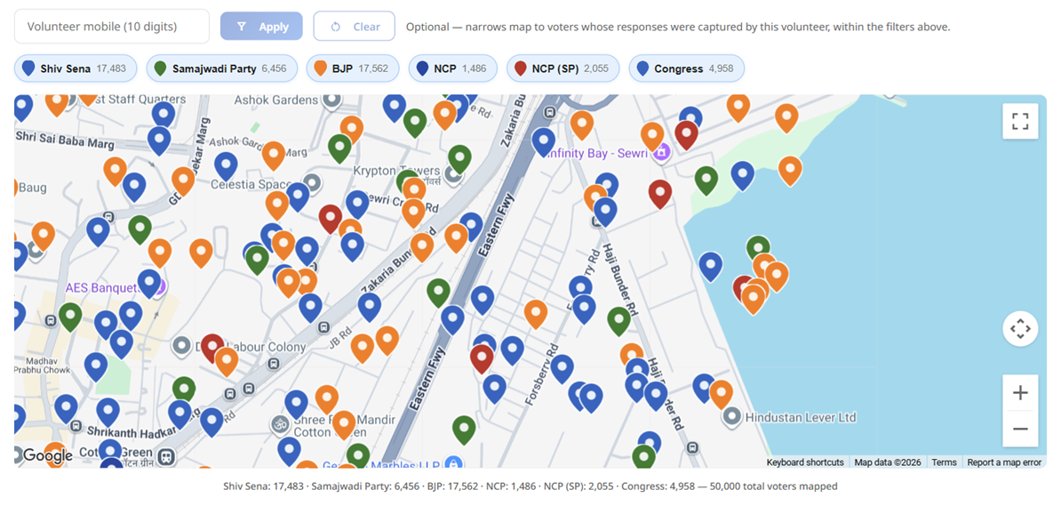 Geo-tracked volunteer response locations