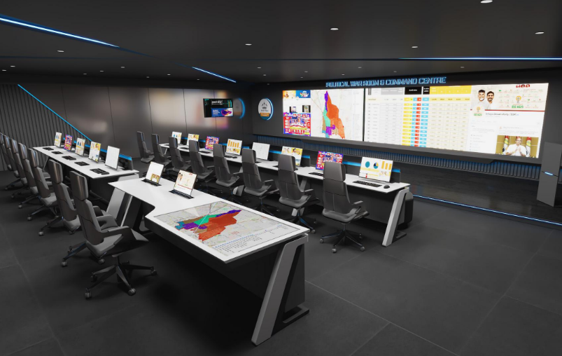 Campaign Command Centre - real-time analytics dashboard with booth-level intelligence